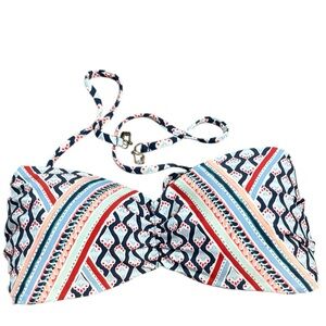Lucky Brand Venice Vibes Bandeau Bikini Top Size L